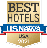 U.S. News & World Resort Best Hotels USA 2021 Logo