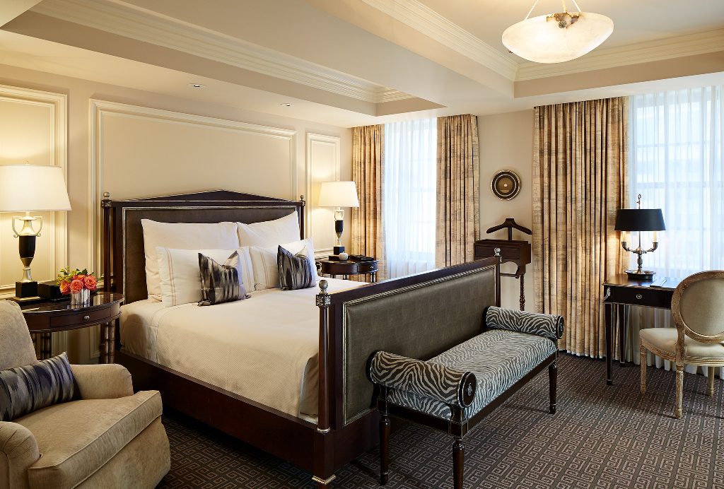 deluxe king hotel room at the jefferson
